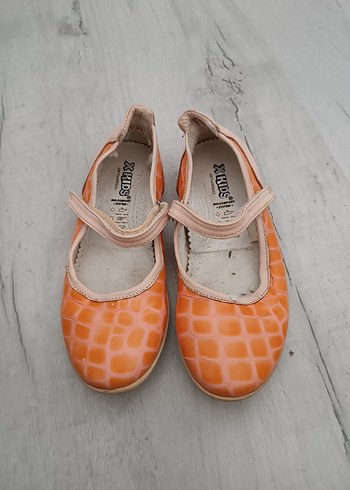 Turuncu Yılan Desenli Kız Babet - Görsel 2