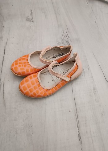 Turuncu Yılan Desenli Kız Babet - Görsel 5