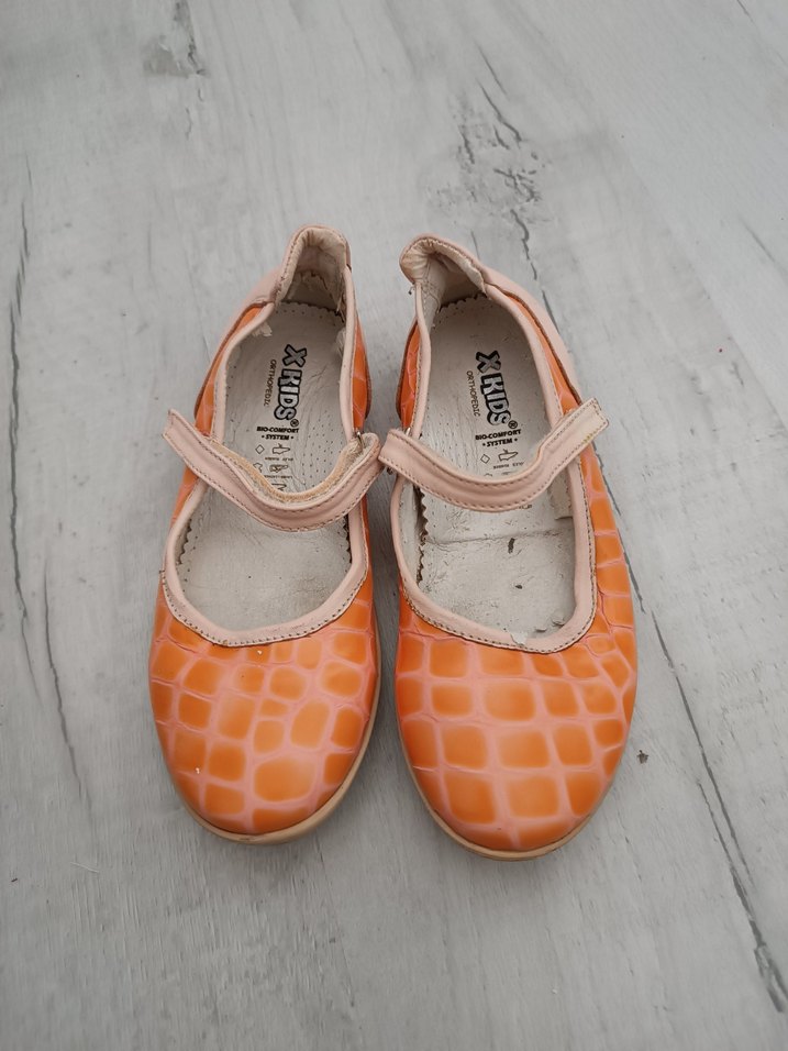 Turuncu Yılan Desenli Kız Babet - Görsel 2