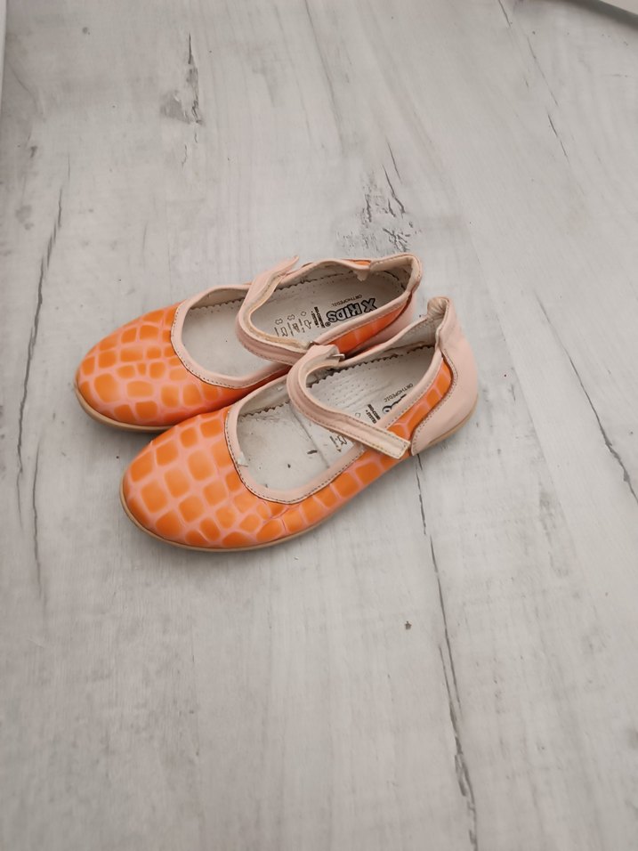 Turuncu Yılan Desenli Kız Babet - Görsel 5