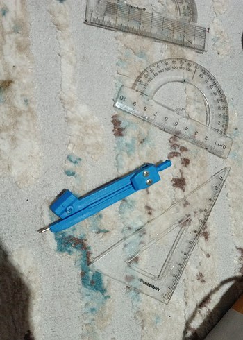 Mavi Pergel ve Gri Geometri Seti cetvel - Görsel 2