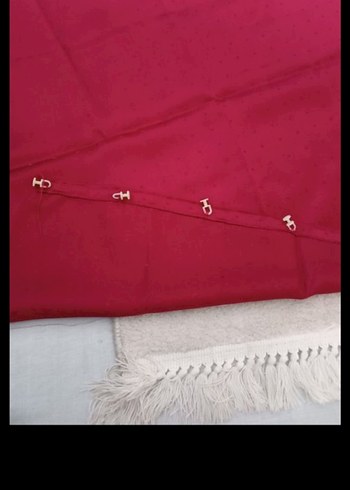 Bordo Saten fon perde - Görsel 4