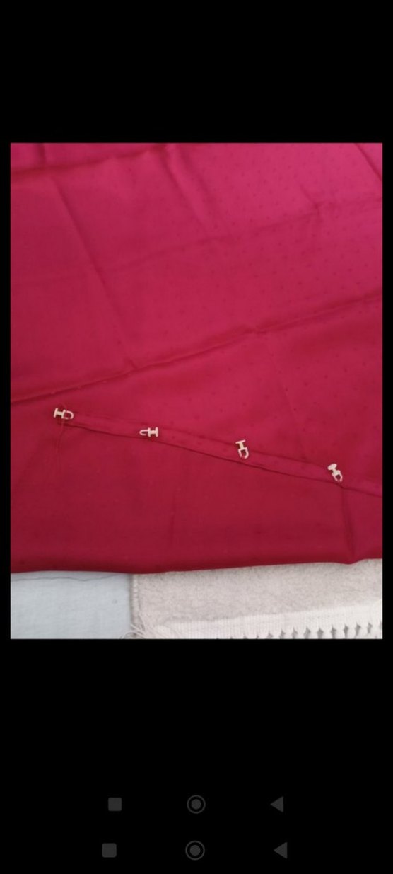 Bordo Saten fon perde - Görsel 5