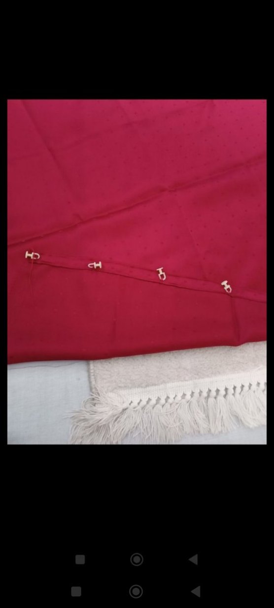 Bordo Saten fon perde - Görsel 4