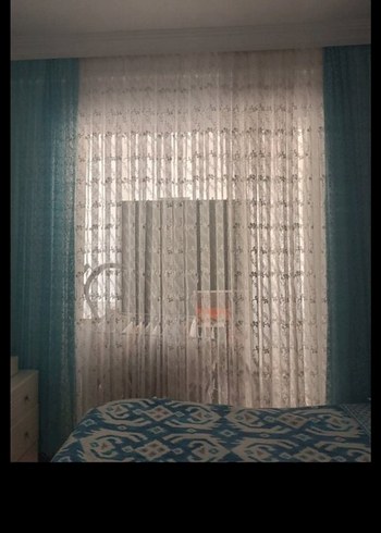 Açık Mavi Bağlama Desenli  fon perde - Görsel 10