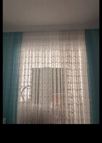 Açık Mavi Bağlama Desenli  fon perde - Görsel 2