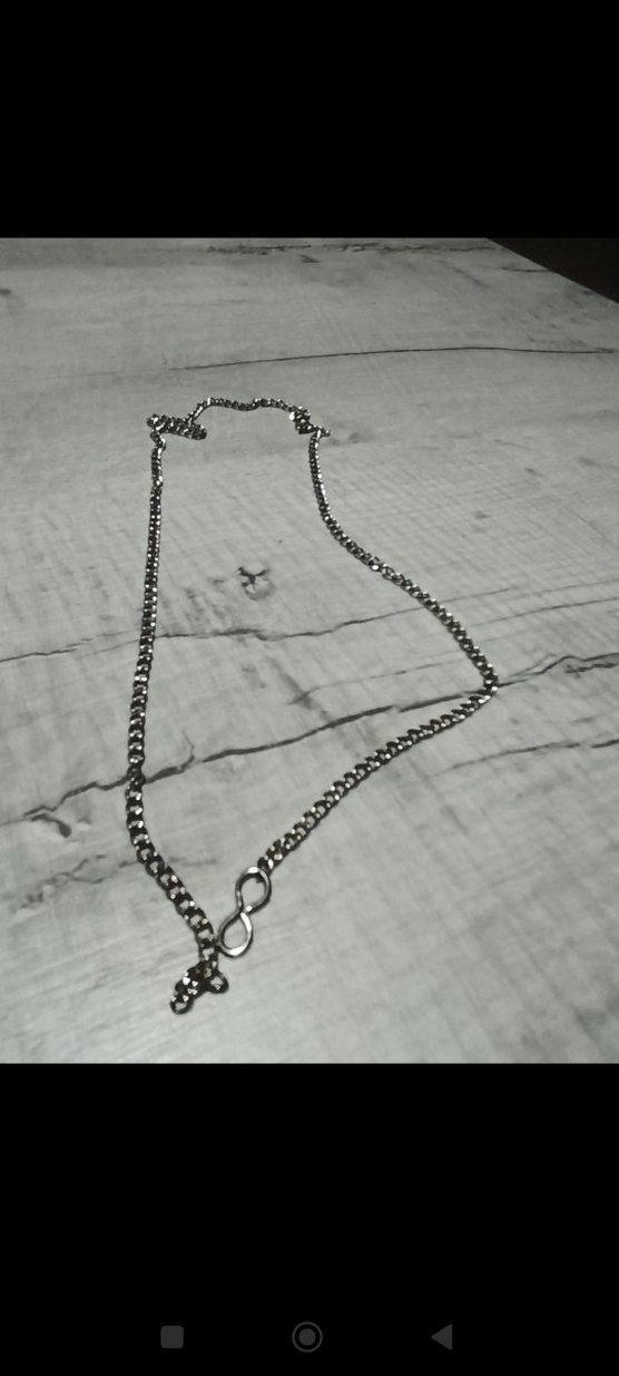 Gri Minimalist Zincir Detaylı Kadın Vücut Zinciri - Görsel 4