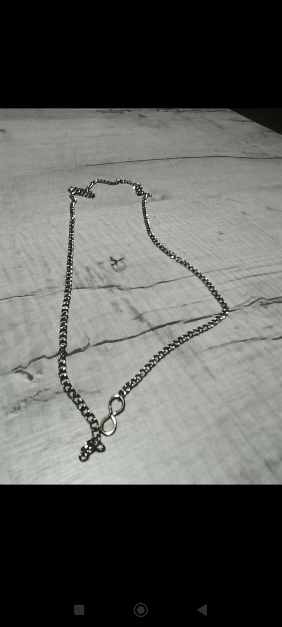 Gri Minimalist Zincir Detaylı Kadın Vücut Zinciri - Görsel 2