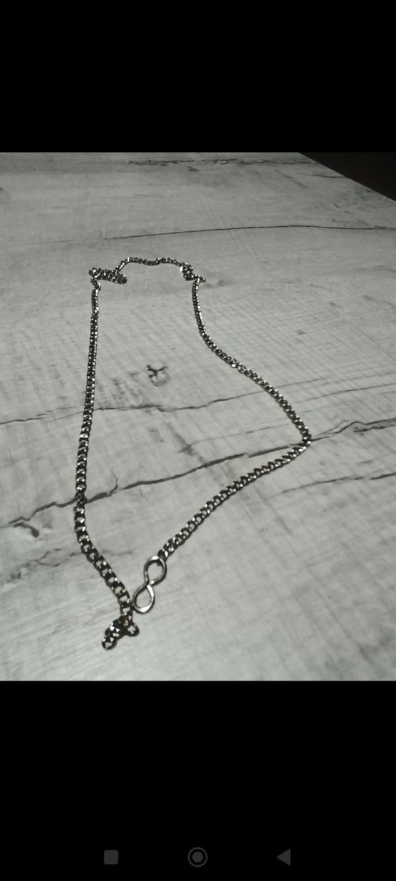 Gri Minimalist Zincir Detaylı Kadın Vücut Zinciri - Görsel 3