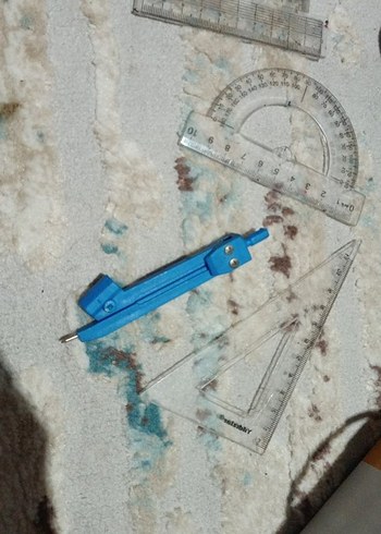 Mavi Çember ve Şeffaf Geometri Seti - Görsel 2