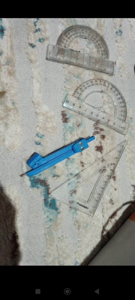 Mavi Çember ve Şeffaf Geometri Seti - Görsel 4