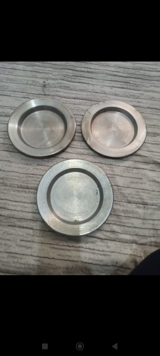 Gri paslanmaz künefe tabağı Seti 3'lü - Görsel 2