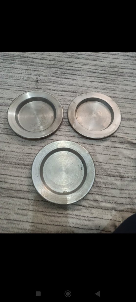 Gri paslanmaz künefe tabağı Seti 3'lü - Görsel 3