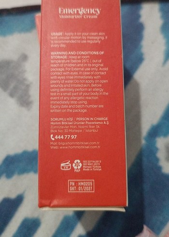 homm bitkisel Acil Durum Kremi - Görsel 4
