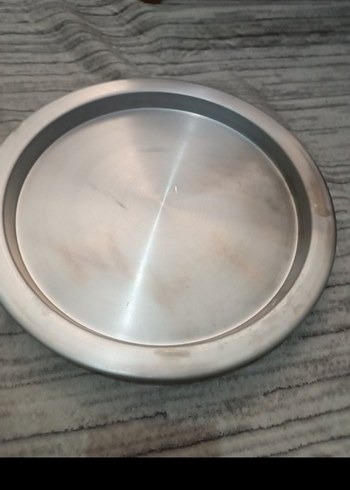 Gri Metal Yuvarlak  paslanmaz künefe tepsisi - Görsel 2