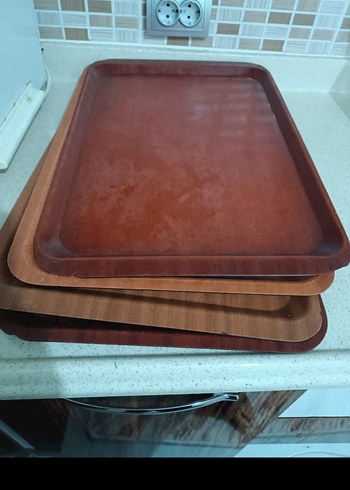 Kahverengi Parlak Ahşap Tepsi - Görsel 5