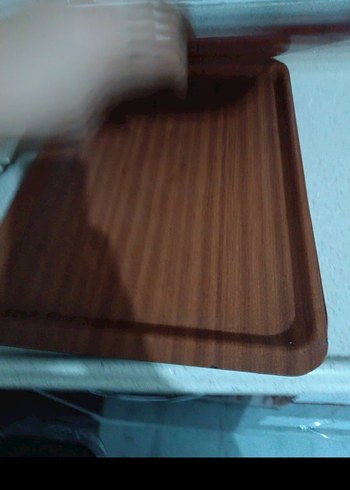 Kahverengi Parlak Ahşap Tepsi - Görsel 2