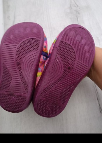 Kız Çocuk Renkli Batik Desenli Sıcak Ev Terliği - Görsel 4