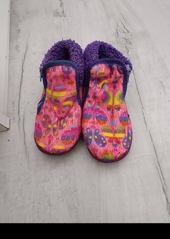 Kız Çocuk Renkli Batik Desenli Sıcak Ev Terliği - Görsel 2