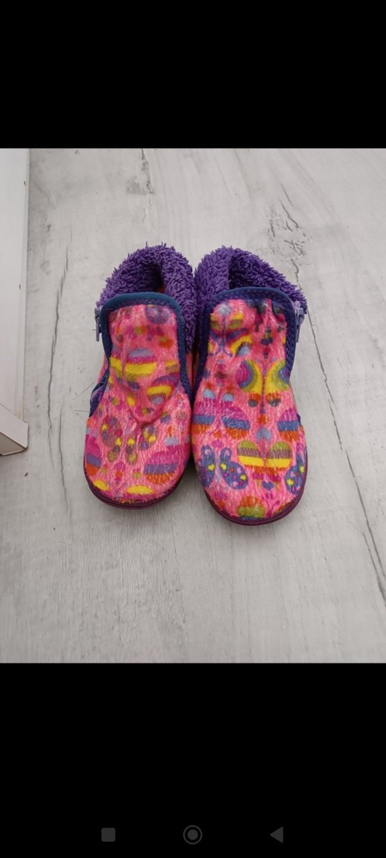 Kız Çocuk Renkli Batik Desenli Sıcak Ev Terliği - Görsel 3