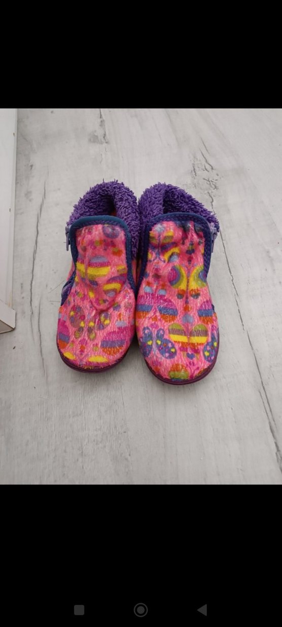 Kız Çocuk Renkli Batik Desenli Sıcak Ev Terliği - Görsel 2