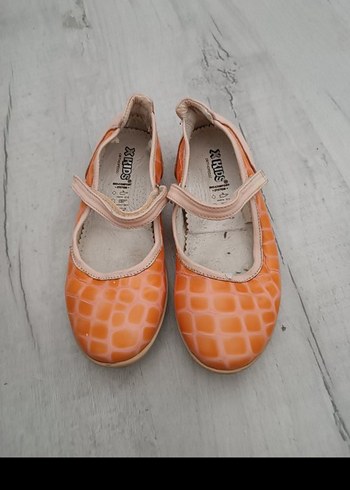 Turuncu Yılan Desenli Kız Babet - Görsel 5