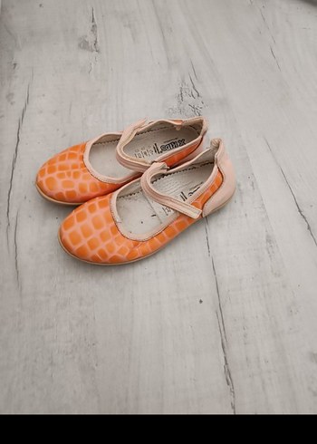 Turuncu Yılan Desenli Kız Babet - Görsel 3