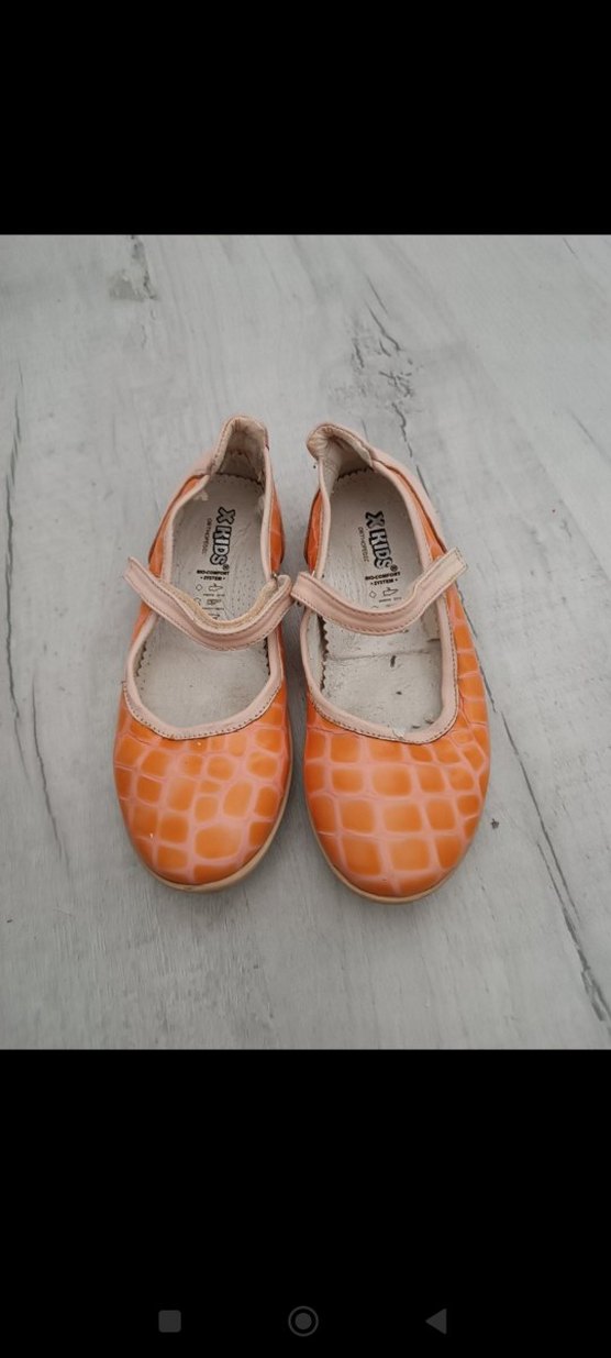 Turuncu Yılan Desenli Kız Babet - Görsel 5