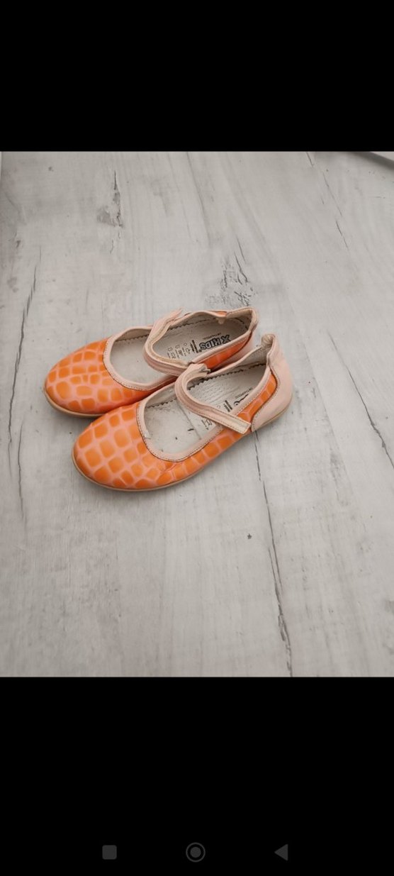 Turuncu Yılan Desenli Kız Babet - Görsel 3