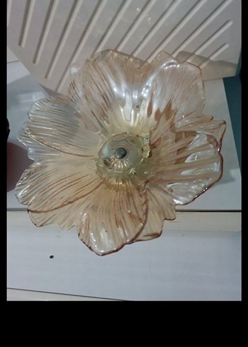 Bej Çiçek Desenli Cam Tabak - Görsel 8