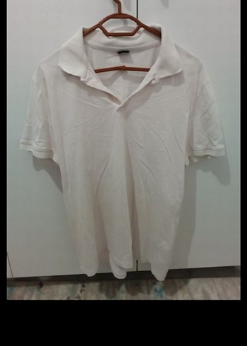 Erkek Beyaz Keten Polo Tişört - Görsel 2