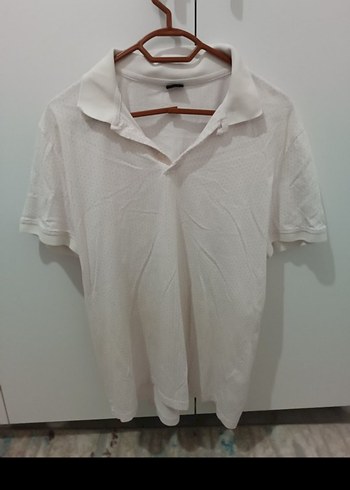 Erkek Beyaz Keten Polo Tişört - Görsel 7