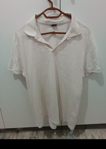 Erkek Beyaz Keten Polo Tişört - Görsel 6