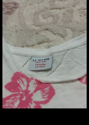 Kız Çocuk Pembe Çiçekli Tişört - Görsel 4