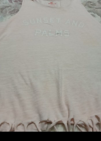 Kız Çocuk Bej Pamuklu Fırfırlı Tişört - Görsel 7