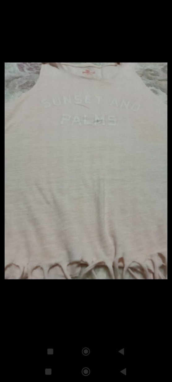 Kız Çocuk Bej Pamuklu Fırfırlı Tişört - Görsel 3