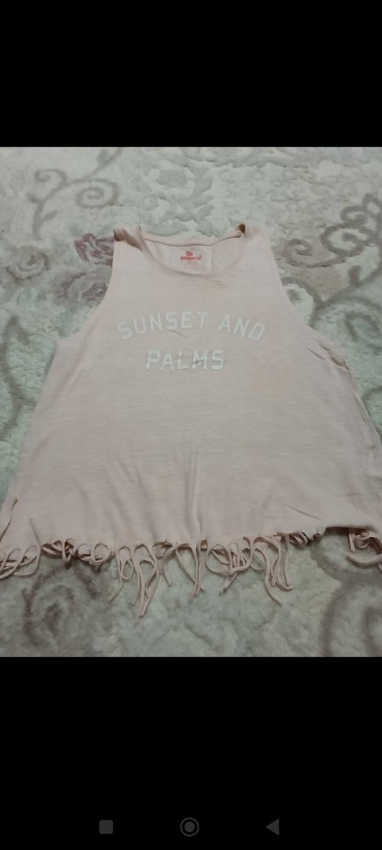 Kız Çocuk Bej Pamuklu Fırfırlı Tişört - Görsel 5