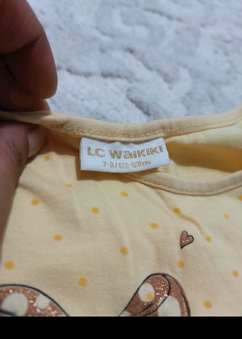 Kız Çocuk Bej Renkli Fırfırlı Tişört - Görsel 8