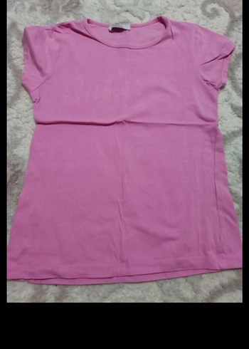 Kız Çocuk Pembe Kısa Kollu Tişört - Görsel 2