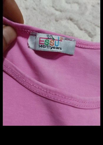 Kız Çocuk Pembe Kısa Kollu Tişört - Görsel 4