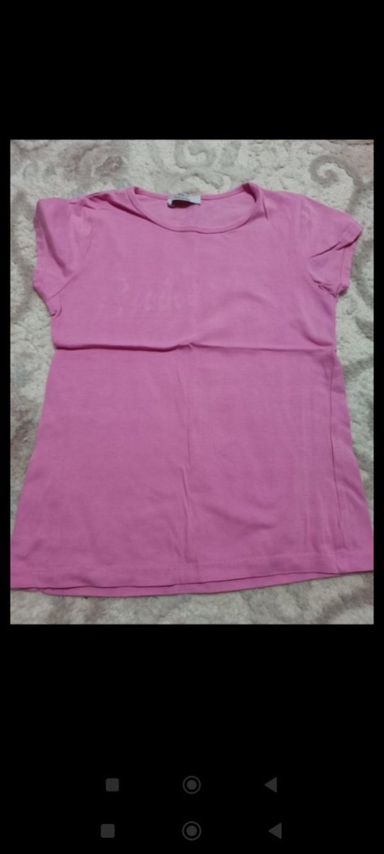 Kız Çocuk Pembe Kısa Kollu Tişört - Görsel 2