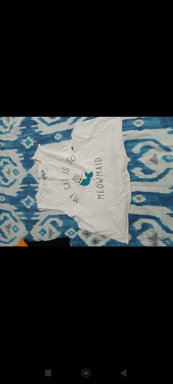 Kız Çocuk Beyaz Baskılı Straplez Tişört - Görsel 3