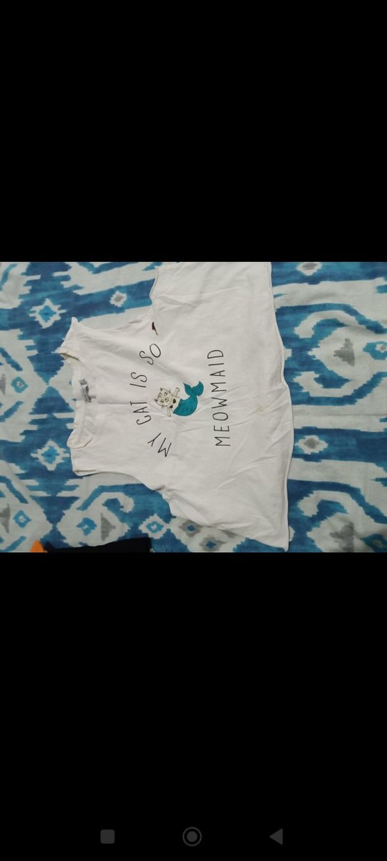 Kız Çocuk Beyaz Baskılı Straplez Tişört - Görsel 4