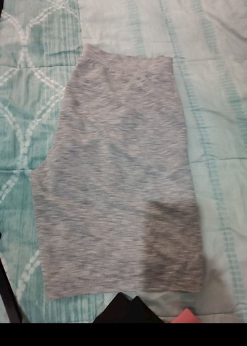 Gri kadın Rahat Kesim Kısa Şort - Görsel 4