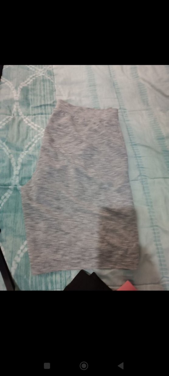 Gri kadın Rahat Kesim Kısa Şort - Görsel 4