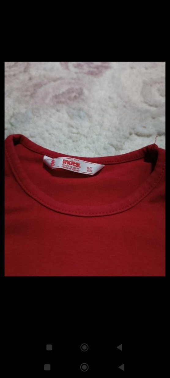 Kız Çocuk Kırmızı Uzun Kollu Pul İşlemeli Sweatshirt - Görsel 3