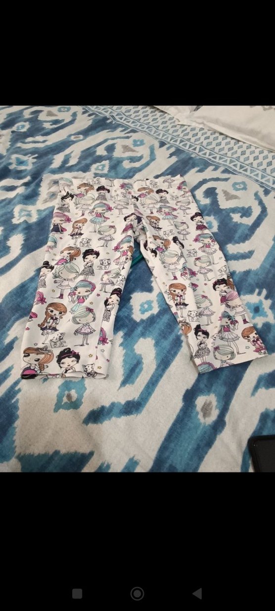 Kız Çocuk Çok Renkli Baskılı Tayt - Görsel 4