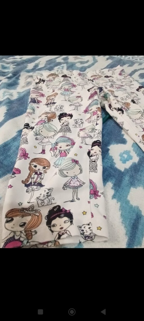 Kız Çocuk Çok Renkli Baskılı Tayt - Görsel 5