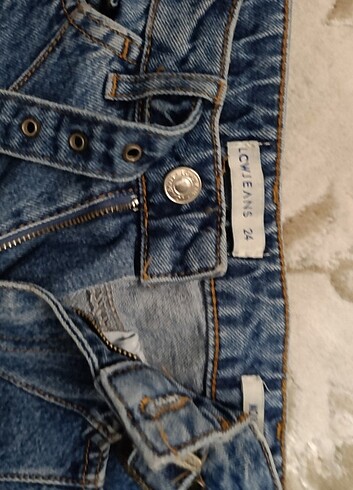 11-12 Yaş Beden mavi Renk Kemerli pantalon