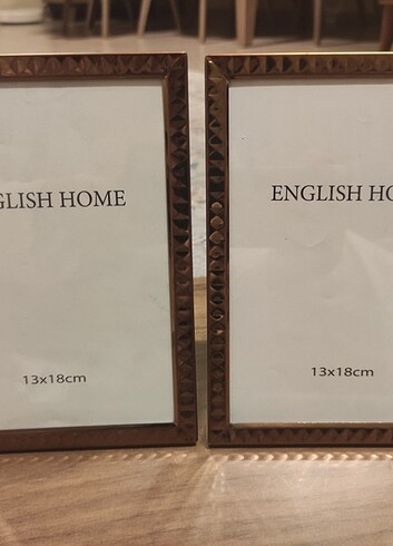 English home çerçeve 2 adet. sıfır 13x18 bakır rengi